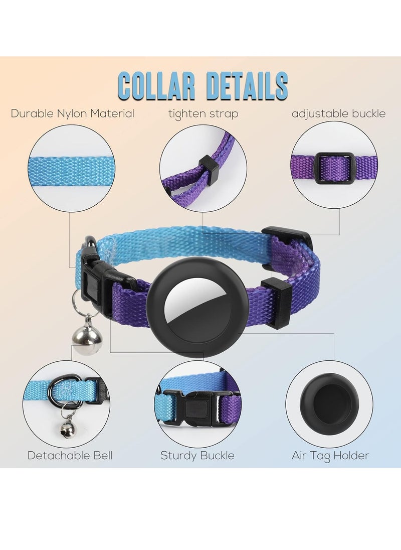 RATSAW - Air tag Cat Collar Cat Collar with Bell and Safely Buckle for Small Pets Adjustable Kitten Collar with Airtag Holder Compatible with Apple Airtag for Cats Kittens Puppies - Image 1