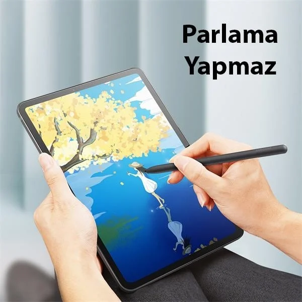 Polhammobile Polham Samsung Galaxy Tab S8 and S7 Compatible Paperfeel 0.15MM Full Covering Shock Absorbing Screen Protector