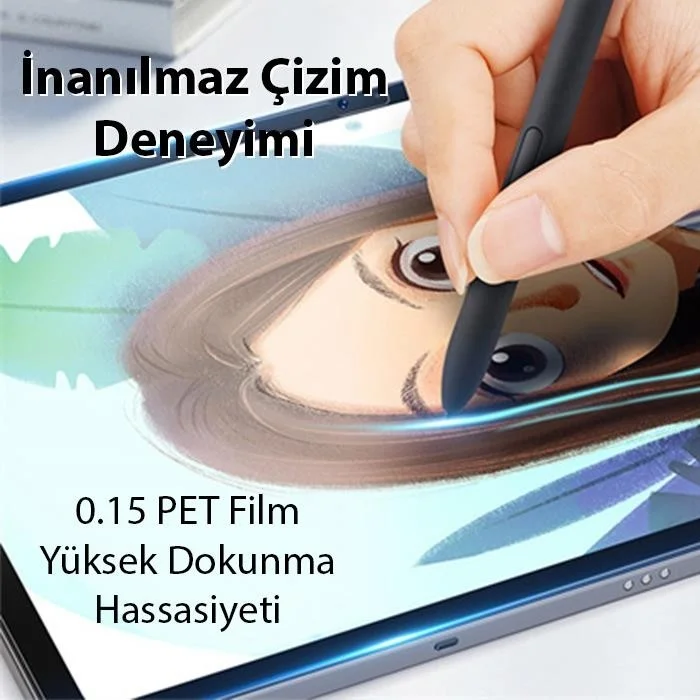 Polhammobile Polham Samsung Galaxy Tab S8 and S7 Compatible Paperfeel 0.15MM Full Covering Shock Absorbing Screen Protector