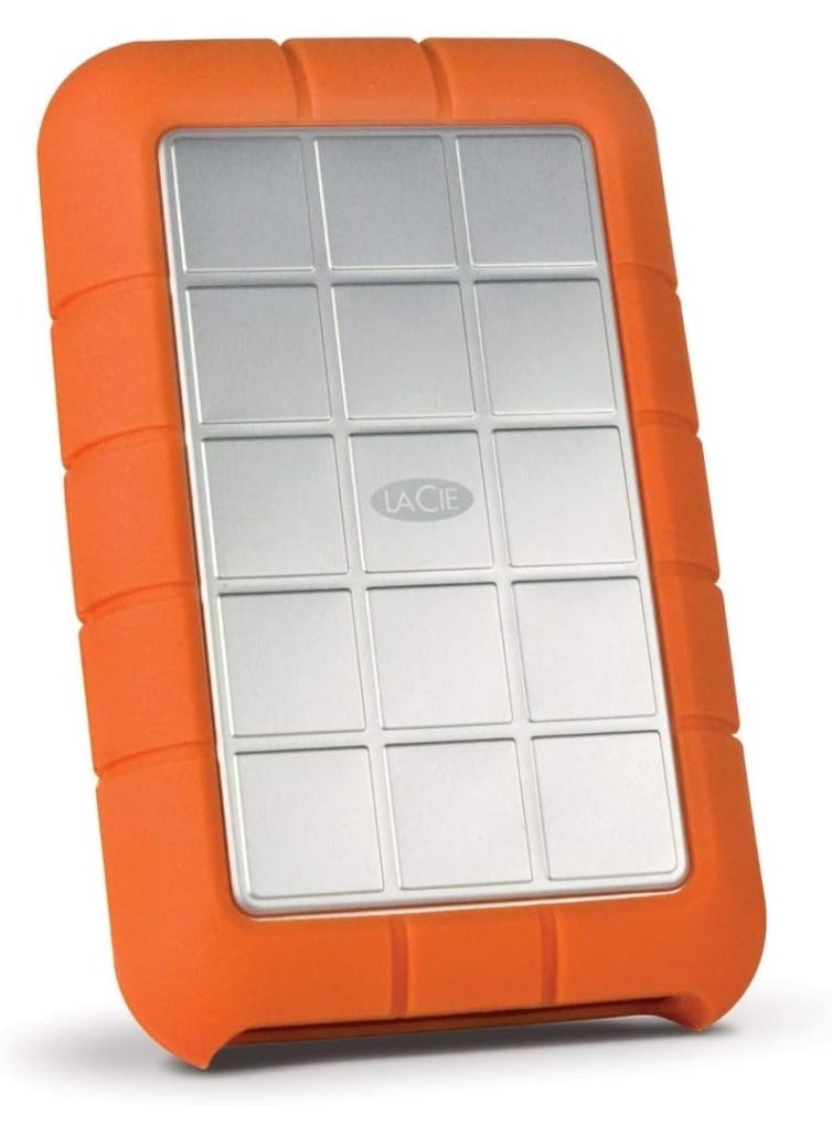 لاسي محرك أقراص صلب خارجي محمول LaCie Rugged Triple بسعة 1 تيرابايت - واجهات USB 3.0 و FireWire 800 - متوافق مع أجهزة Mac وأجهزة الكمبيوتر المكتبية (STEU1000400) - برتقالي - Image 1