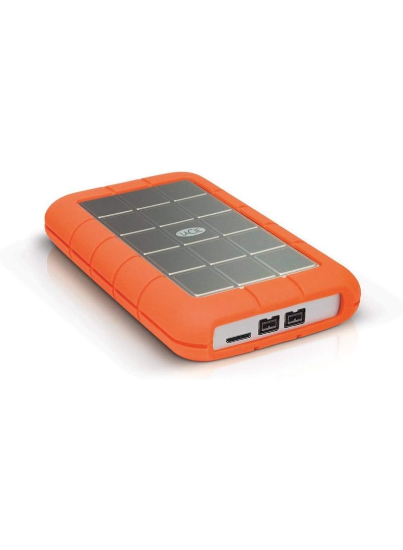 لاسي محرك أقراص صلب خارجي محمول LaCie Rugged Triple بسعة 1 تيرابايت - واجهات USB 3.0 و FireWire 800 - متوافق مع أجهزة Mac وأجهزة الكمبيوتر المكتبية (STEU1000400) - برتقالي - Image 2