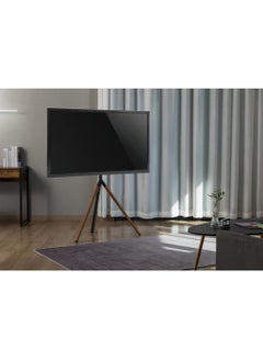 TIGER Premium Easel Studio TV Floor Stand for 49" - 70" Screens – Sleek Grey/Walnut Finish – Heavy-Duty Mount Supports Up to 40kg – Modern, Space-Saving Tripod Design – Stable, Durable & Stylish – Ideal for Home, Office, or Studio – Easy Assembly & Cable Management  - Image 4