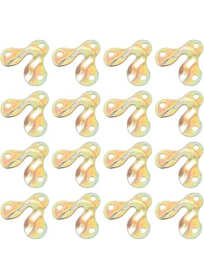 50 Pcs Black Iron Picture Frame Hangers Keyhole Wall Clock Hooks Hardware Kit - Image 1