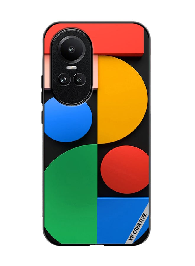 VR CREATIVE Protective Case Cover For Oppo Reno 10 Abstract Design Multicolour - Image 1