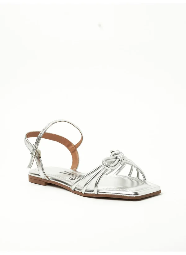 فيزانو Vizzano Ladies Sandals With Back Strap Silver | Made In Brazil