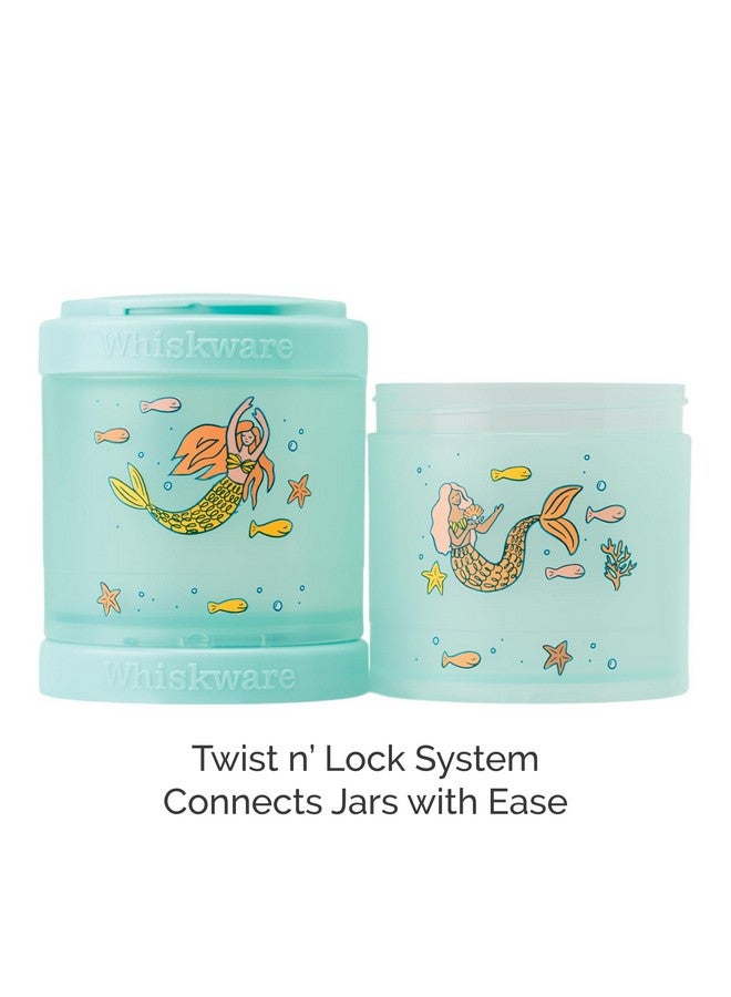 Whiskware Stackable Snack Containers for Kids and Toddlers, 3 Stackable Snack Cups for School or Travel, Mermaid (Pack of 1) - Image 3