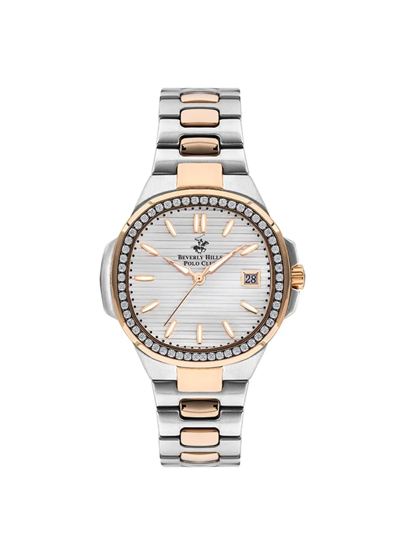 بيفرلي هيلز بولو كلوب Beverly Hills Polo Club Women's 2115 Movement Watch, Analog Display and Metal Strap - BP3320X.430, Rose Gold