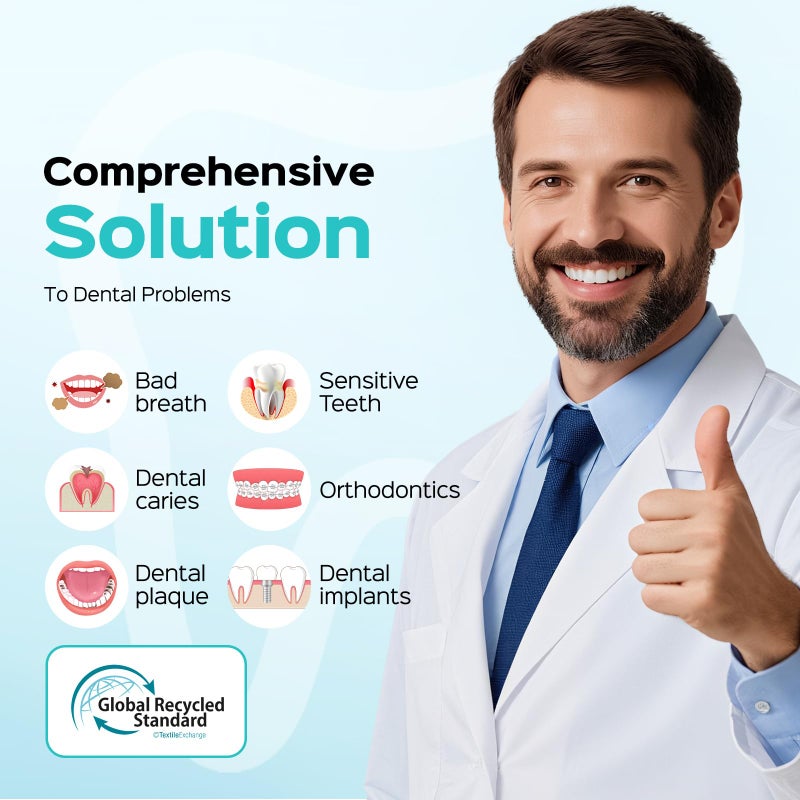 COSLUS E2 Excellent Water Flosser for Teeth Cleaning: 12 Pressure Settings & 2 Modes for Orthodontic, Braces, Sensitive - Patented Storage, 5 Jet Tips and 600ML Tank for Family, Home Use, Green - Image 2