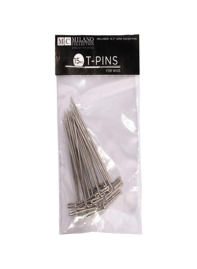 MILANO COLLECTION 75 Piece 5 Ct. Value Pack Premium Metal T-Pins for Hair Styling, Sewing, Wig Making, Mannequin Heads, Crafts- Silver - Image 2
