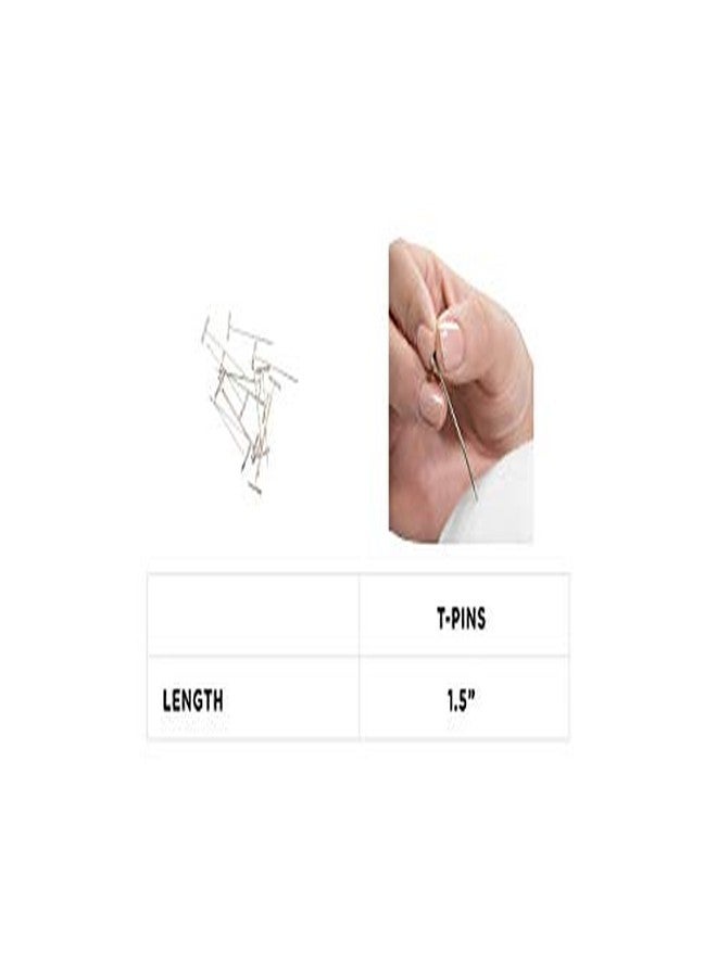 MILANO COLLECTION 75 Piece 5 Ct. Value Pack Premium Metal T-Pins for Hair Styling, Sewing, Wig Making, Mannequin Heads, Crafts- Silver - Image 4
