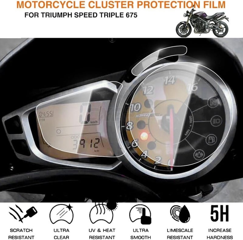 Yurefax Triumph Speed Triple 675 Dashboard Screen Protector - Image 2