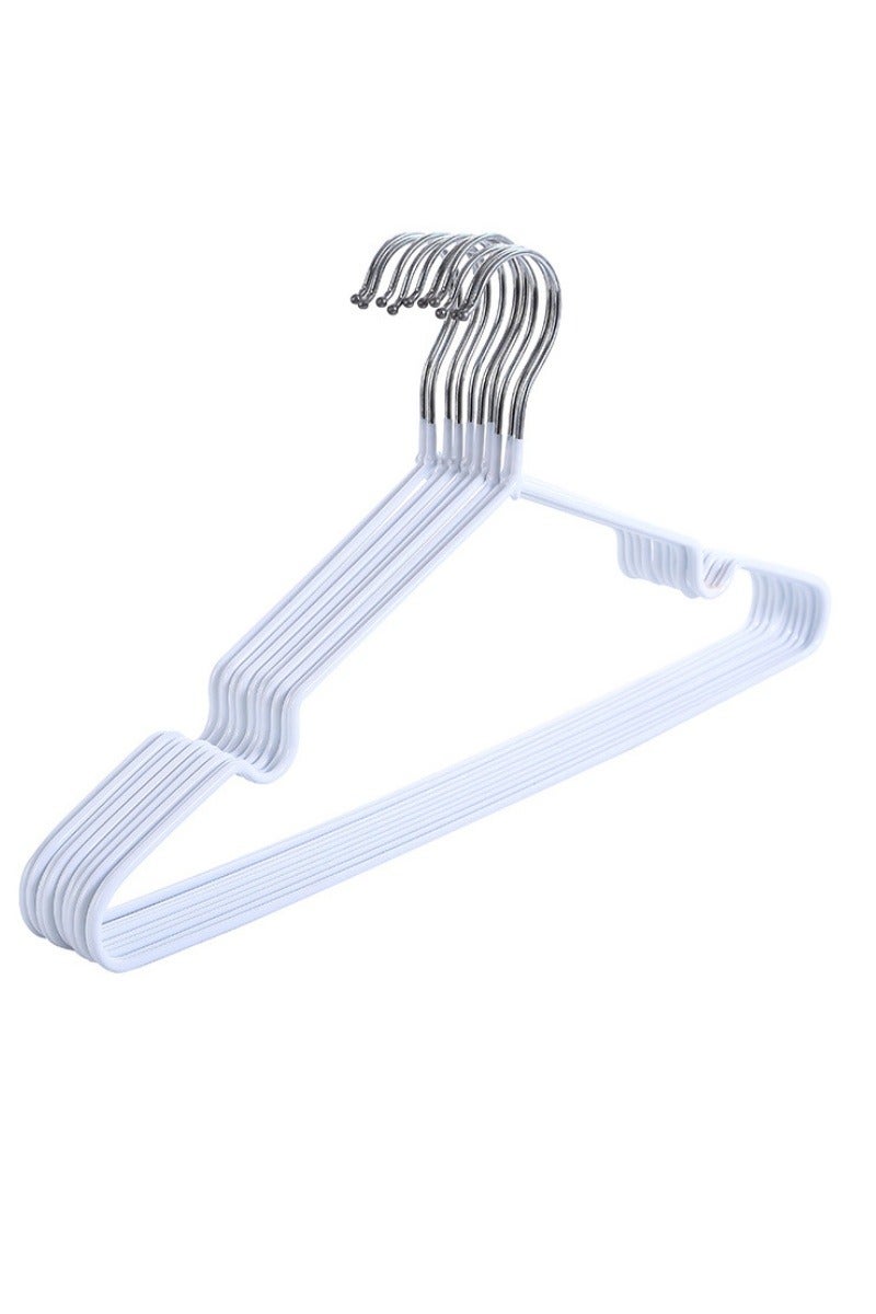 يانيك 10-Piece Metal Hangers For Shirt, Coat, Trousers Strong, Anti Slip & Space Saving Rubber Coated, 40CM