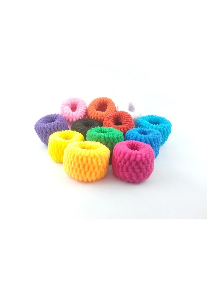 advancedestore - advancedestore Ring Band Hair Scrunchie Hair Ties Ponytail Holder for Girls and women (Multicolour)moq -12 Pieces - Image 1