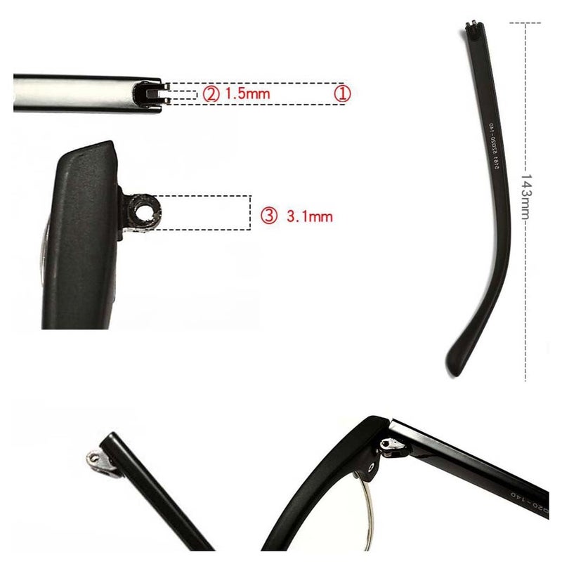 ZEALMAX Eyeglass Replacement Arm Legs, 1 Pair Plastic Glasses Replacement Temple for Glasses Sunglasses, Leopard Print Color - Image 5
