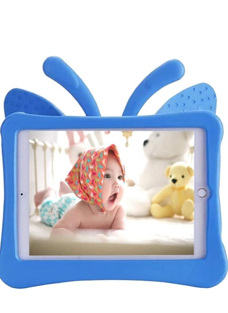 Generic iPad 6th Generation Case for Kids, iPad 9.7 inch Case, Light Weight Shockproof EVA Foam Protective Tablet Stand Cover Holder for Apple iPad Air/ Air 2 iPad 9.7 2017/ 2018 - Cute Butterfly, Blue  - Image 4