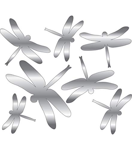 YongPan DIY Mirror Wall Dragonflies Sticker,Creative Dragonfly Wall Mirror Sticker,3D Wall Mirror Sticker, Wall Mirror Decal (Silver, 15PCS Style A) - Image 4