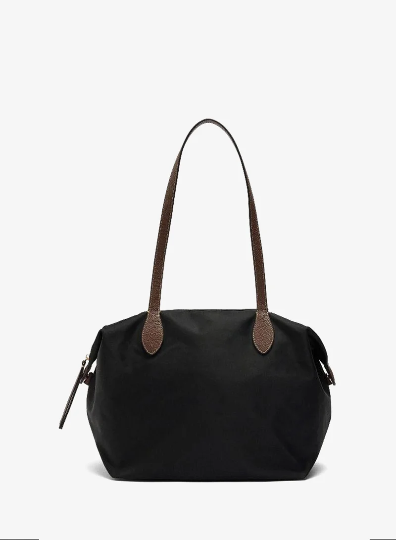 PARFOIS Black Plain nylon shopper bag for Women | Best Price UAE