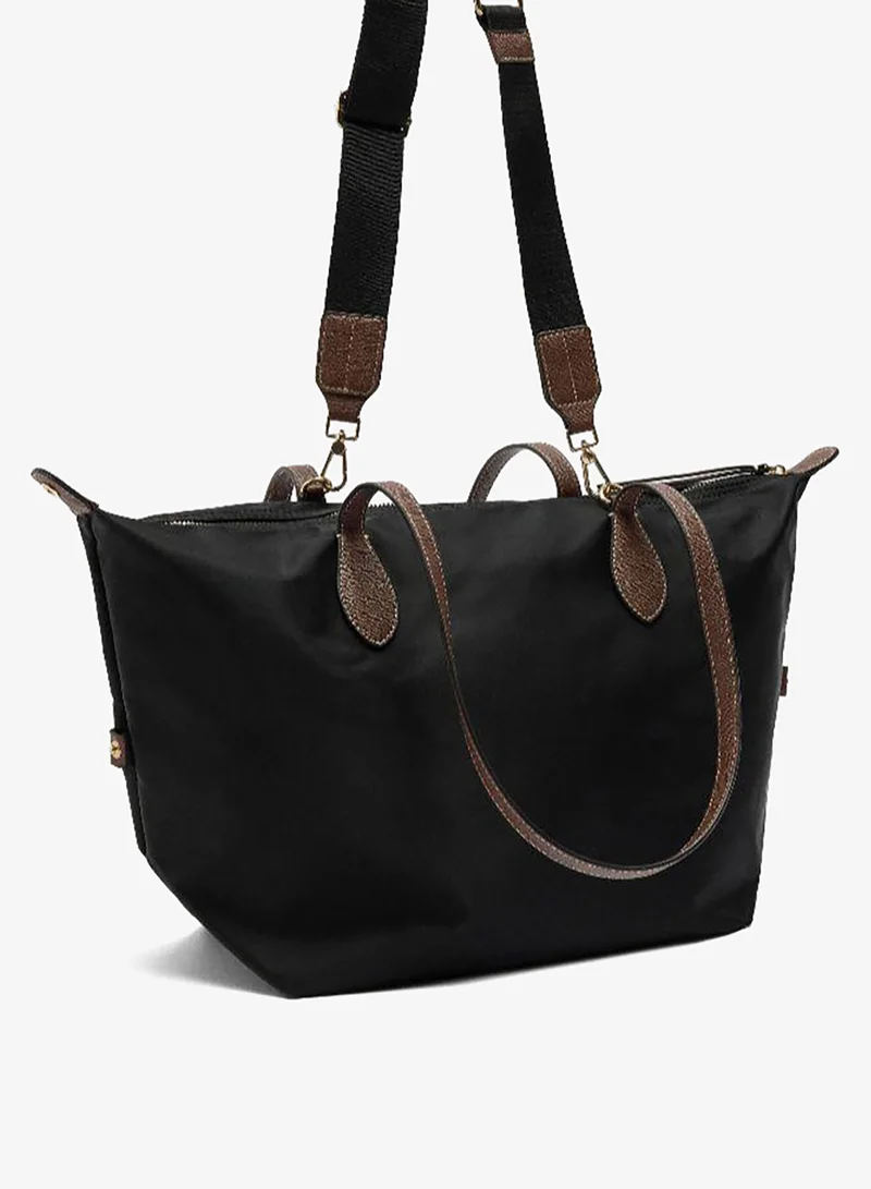 PARFOIS Black Plain nylon shopper bag for Women | Best Price UAE
