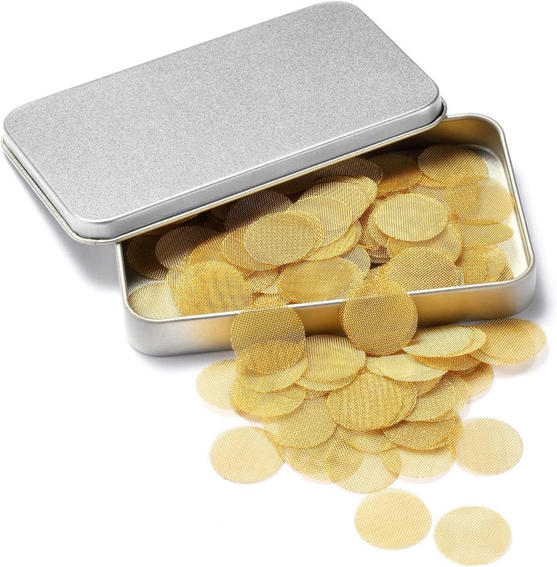 STANKER 200pcs 3/4 Inch Brass Pipe Screens, 3/4 Inch Brass Pipe Screen with Storage Box - Image 1