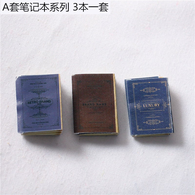 Miniature 1:12 Dollhouse Furniture Books A notebook series 3 