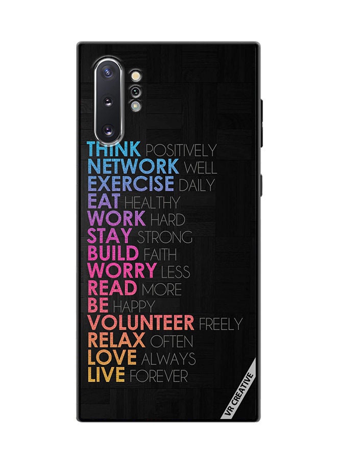VR CREATIVE Protective Case Cover For Samsung Galaxy Note10 Plus 5G Think Positively Network Well Design Multicolour - Image 1