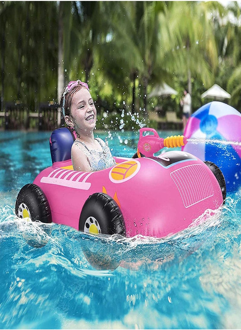 GGOOT - Inflatable Swimming Seat Swimming Boat, Inflatable Boat for Children, Pool Swimmer Fire Boat, Inflatable Swimming Pool Toy Swimmer Car Boat for Toddlers - Image 1