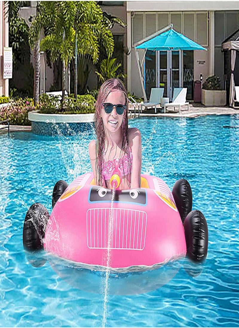 GGOOT - Inflatable Swimming Seat Swimming Boat, Inflatable Boat for Children, Pool Swimmer Fire Boat, Inflatable Swimming Pool Toy Swimmer Car Boat for Toddlers - Image 1