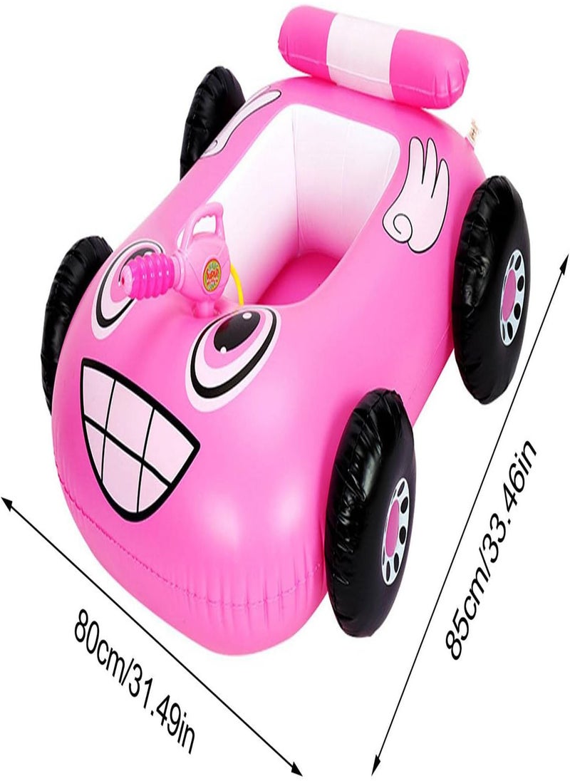 GGOOT - Inflatable Swimming Seat Swimming Boat, Inflatable Boat for Children, Pool Swimmer Fire Boat, Inflatable Swimming Pool Toy Swimmer Car Boat for Toddlers - Image 1
