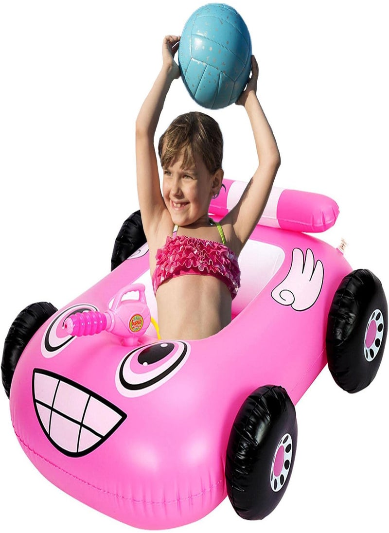 GGOOT - Inflatable Swimming Seat Swimming Boat, Inflatable Boat for Children, Pool Swimmer Fire Boat, Inflatable Swimming Pool Toy Swimmer Car Boat for Toddlers - Image 1