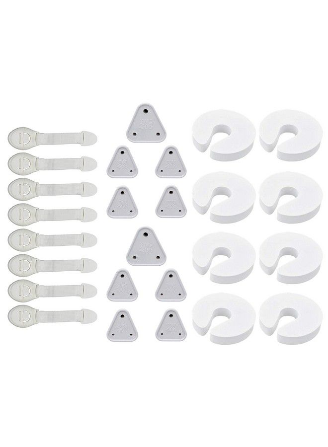 Lifestyle-You Child Proofing Combo 8 Child Safety Locks 10 Pcs Socket Guards 8 Pcs Door Finger Pinch Guards. Total 26 Pcs In Pack. - Image 2