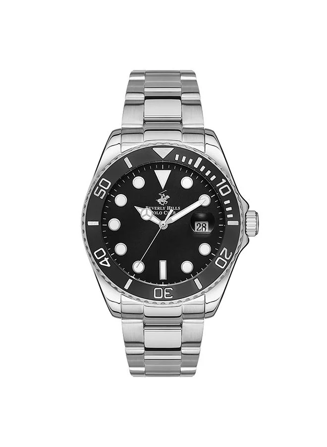 BEVERLY HILLS POLO CLUB Beverly Hills Polo Club Men's 2315 Movement Watch, Analog Display and Metal Strap - BP3328X.250, Silver