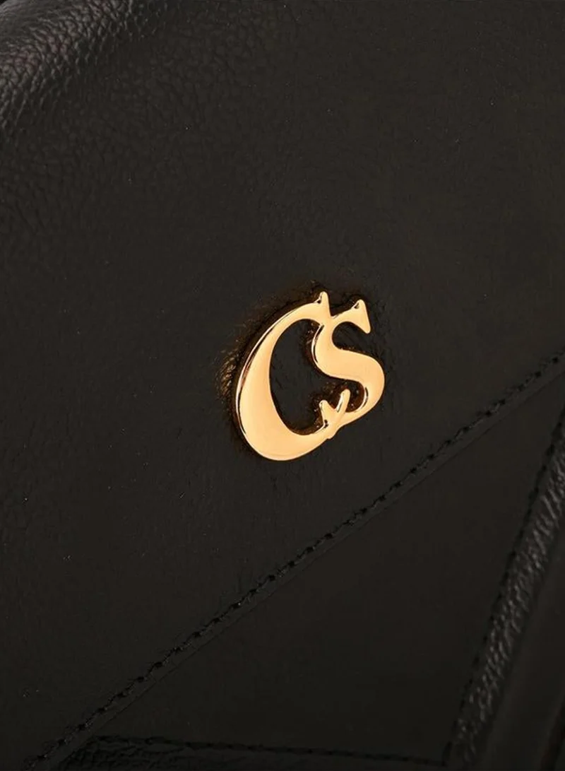Carmen Steffens  Black Quilted Bag with Chain Strap for Women | Best Price UAE