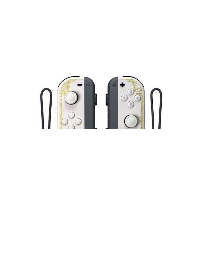 NS Switch Handle JOYCON Wireless Handle Left And Right Handle NS Bluetooth Vibration Somatosensory Game-Product Color:Tears Of The Kingdom White (with A Pair Of Hand Straps)  - Image 1