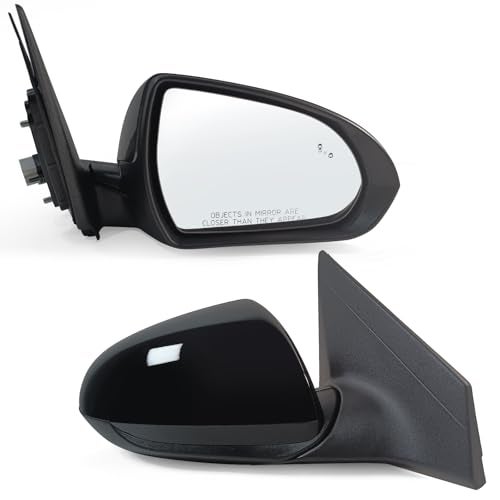 Paderson Right Passenger Side Mirror Assembly Fits 2017 2018 2019 2020 Hyundai Elantra with Power Glass Heated Blind Spot Detection and Manual Folding Match to Black Replace HY1321226 (7Pins) - Image 1