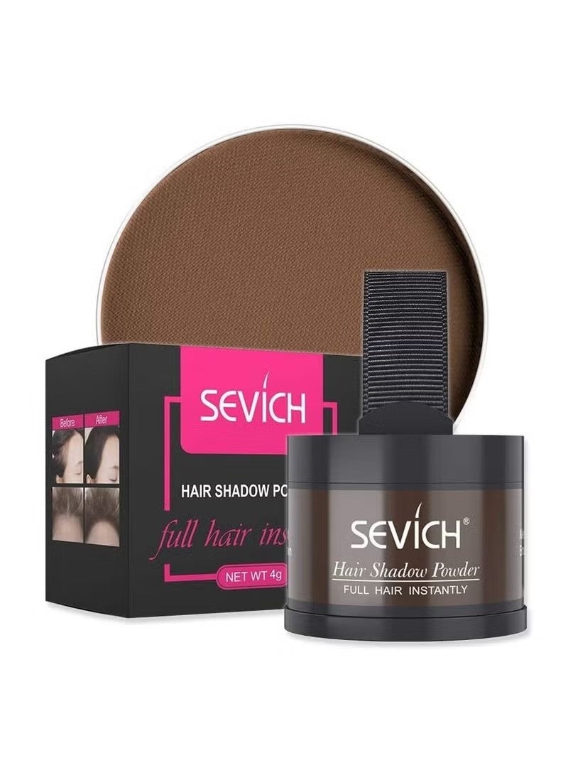 سيفيتش Instantly Hairline Shadow Hairline Powder غطاء سريع غطاء جذر الشعر الحواجب واللحية خط جذر الشعر لمس حتى لخفض خط الشعر مقاوم للرياح والعرق (بني متوسط) - Image 1