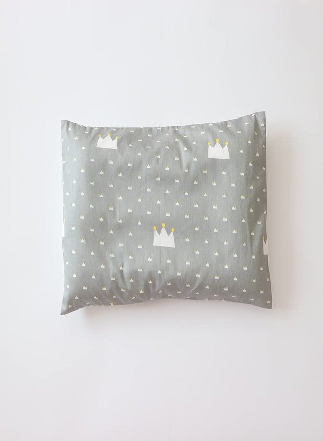 Emenpy 100% Cotton Crib Bedding Set for Baby Boys Girls,3 Pcs Baby Bed Linen Include Duvet Cover,Fitted Sheet,Pillowcase,Nursery Decoration,No Filler(Grey) - Image 3