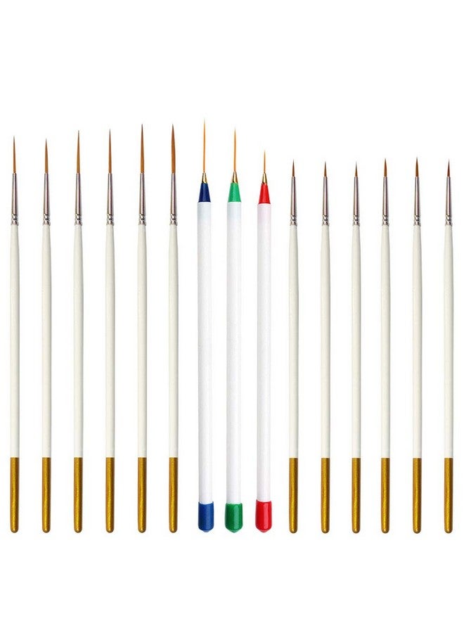 Afantti 15 Pcs Paintbrushes Detail Fine Paint Brushes Micro Mini Tiny Artist Paintbrush Set Ultra Fine Point Tip For Miniature Acrylic Script Line Model Nail Painting - Image 2