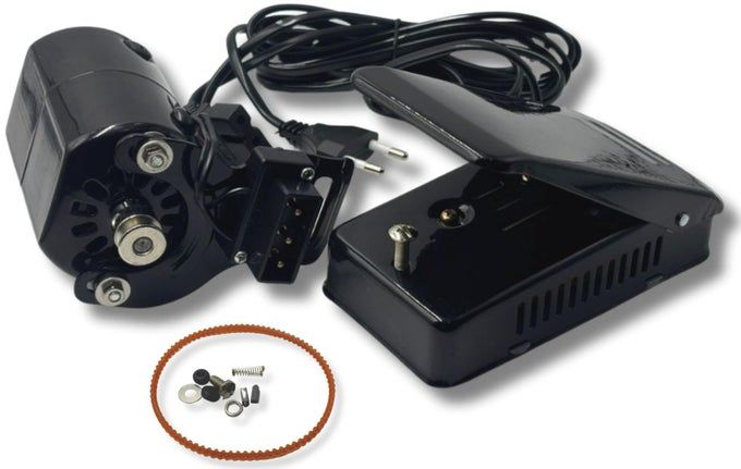 Zenith 120W Sewing Machine Motor Copper Winding | 220V High-Speed 7000 RPM | Includes Paddle, Belt & Carbon Brushes | for Mini & Domestic Sewing Machines | Durable & Reliable Performance - Image 1