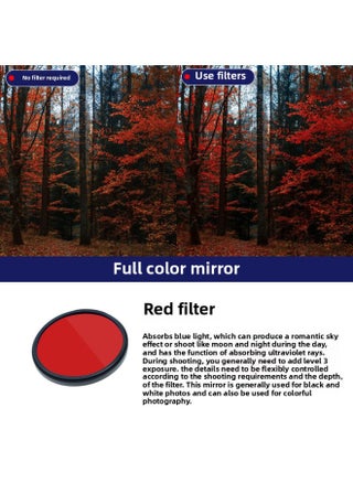 46mm RED Filter Camera Digital Filter SLR Filter Full Color Filter Color Filter RED-颜色:46mm 红 - pzsku/Z1F178FA70702E76D6075Z/45/1746230096/cc45e2a7-ac33-47fc-aa77-a607851c9ee7