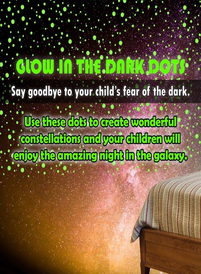 IFAMIO 202 Pcs Domed Glow in The Dark Dots Stickers Luminous Wall Ceiling Stickers Different Sizes Fluorescent Glowing 3D Ultra Bright Dots Wall Decals Ceiling Decor for Kids Bedroom Birthday Party - Image 5