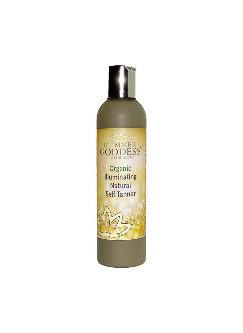 glimmer goddess Glimmer Goddess Organic Self Tanner  Natural Tanning Lotion  Vegan CrueltyFree ParabenFree  StreakFree Hydrating LongLasting Tan AllNatural Ingredients 8 oz 