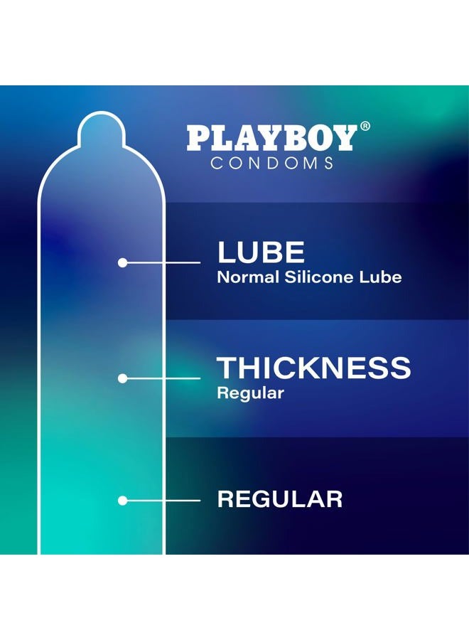PLAYBOY Condoms Game ON, Classic Smooth Premium Lubricated Condoms - 3 Count - Image 3