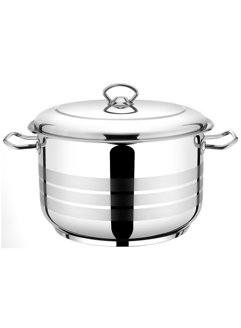 Bonera Masterchef Deep Pot 40cm - 28.5 Litre - 18/10 Cr-Ni Stainless Steel - Image 1
