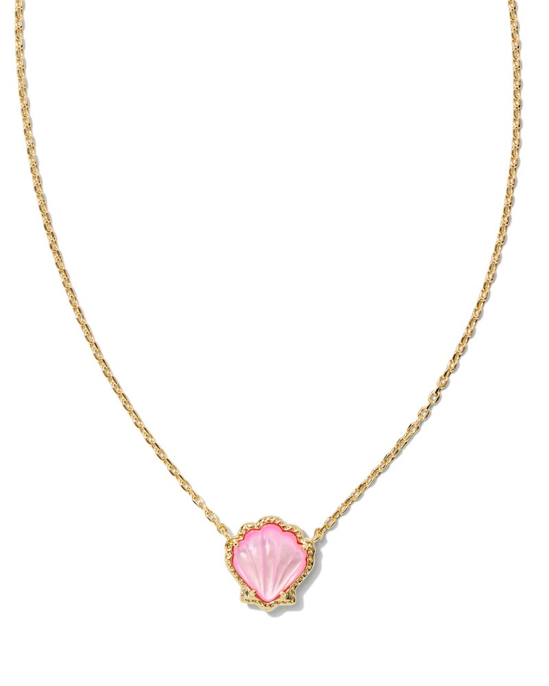 Kendra Scott Brynne Shell Short Pendant Necklace, 14k Gold-Plated Brass, Blush Mother Of Pearl, Fashion Jewelry for Women - Image 1