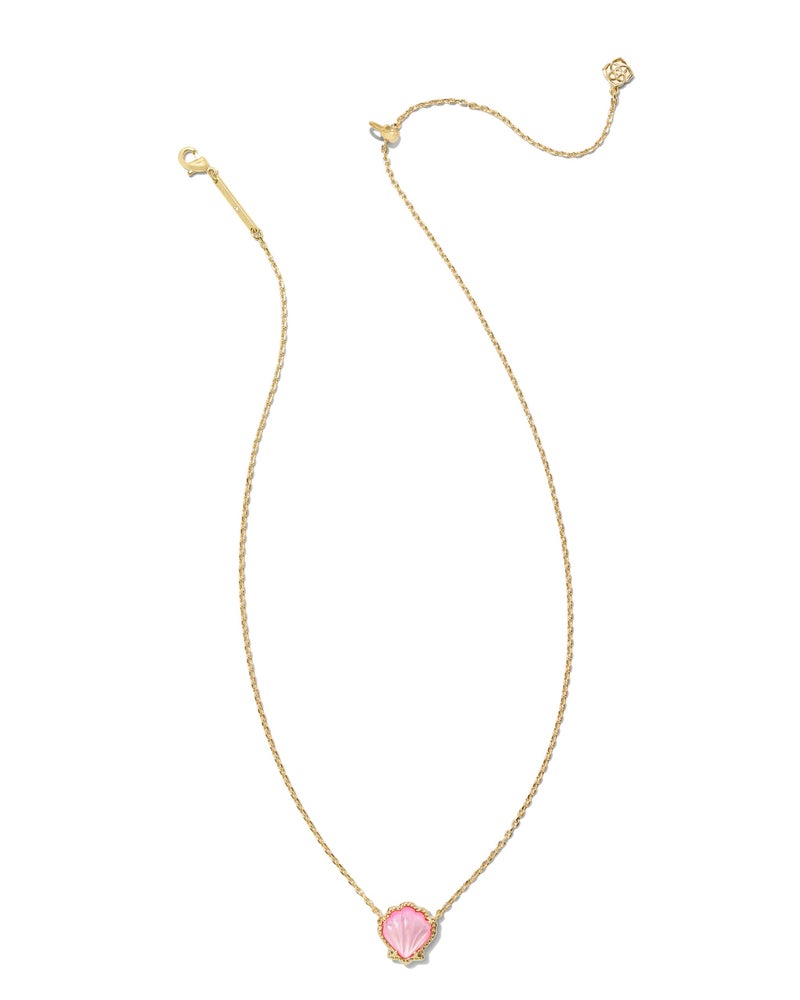 Kendra Scott Brynne Shell Short Pendant Necklace, 14k Gold-Plated Brass, Blush Mother Of Pearl, Fashion Jewelry for Women - Image 2