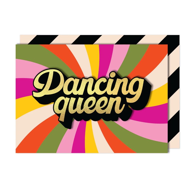 Tache Birthday Greeting Card Blank Inside, Dancing Queen Design - Image 1