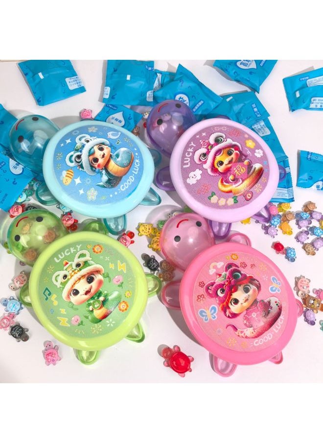 Generic - Little Turtle Pair Touch Luminous Color Little Turtle Toy Little Turtle Luminous Blind Bag Primary School Student Toy Big Turtle-Color:Type B Year Of The Snake [17cm] Candy Turtle/blue - Image 1