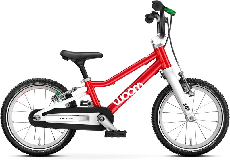 Woom GO 2 Kids Pedal Bike|14-Inch Lightweight Aluminum Bicycle for Ages 3-4.5 Years|Easy Balance Bike Transition with Child-Specific V-Brakes - Image 1