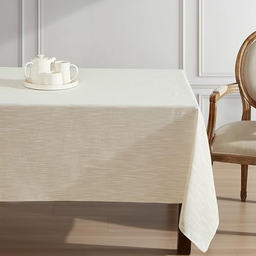 Laura Ashley Arabesque Luxurious Shimmery Fabric Tablecloth for Formal Dining Holiday Wedding or Party 60 x 120 Gold - Image 3