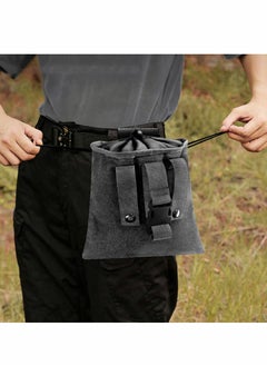 Excefore Canvas Bag, Black Collapsible Foraging Pouch, Garden Vegetable Storage Pouch Canvas Fruit Picking Bag, Mushroom Foraging Belt Bag for Outdoor Camping Hiking Hunting Travel Beachcombing  - Image 2